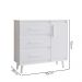 Comoda Sapateira 3G 1P 95 cm Mila Branco Mobbs