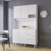Kit Cozinha 5P 3G 120 cm Vitoria Branco Mobbs