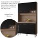 Kit Cozinha 5P 3G 120 cm Vitoria Savana Preto Mobbs