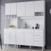 Kit Cozinha 9P 4G 180 cm Vitoria Branco Mobbs