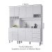 Kit Cozinha 9P 4G 180 cm Vitoria Branco Mobbs