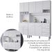 Kit Cozinha 9P 4G 180 cm Vitoria Branco Mobbs