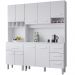 Kit Cozinha 9P 4G 180 cm Vitoria Branco Mobbs