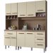 Kit Cozinha 9P 4G 180 cm Vitoria Savana Off White Mobbs