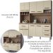 Kit Cozinha 9P 4G 180 cm Vitoria Savana Off White Mobbs