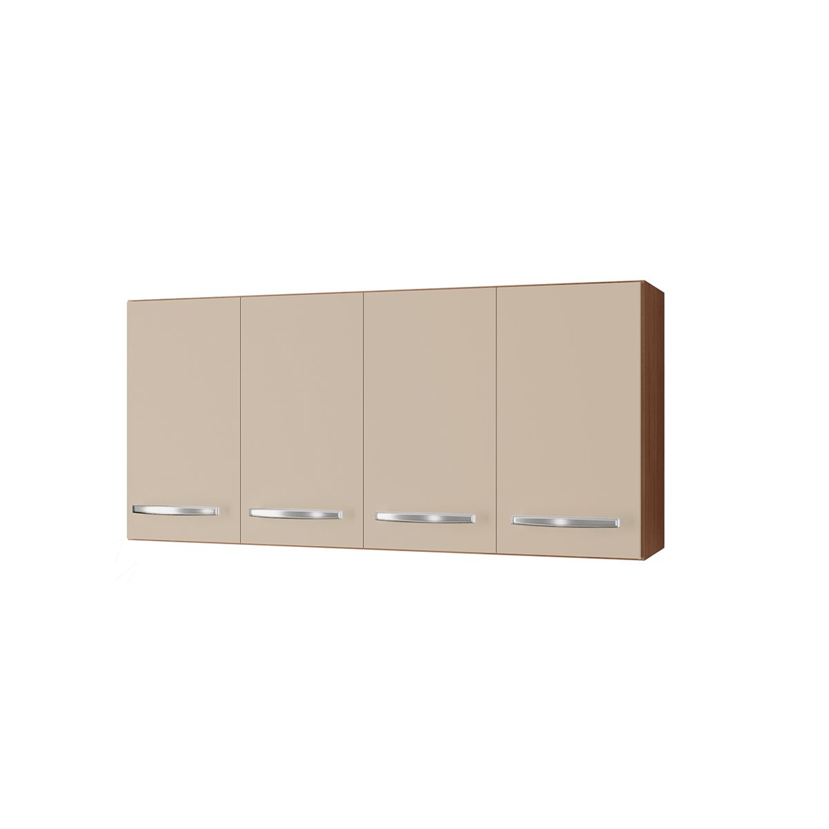 Armário Aéreo de Cozinha 4 Portas 120 cm Lara Savana / Off White