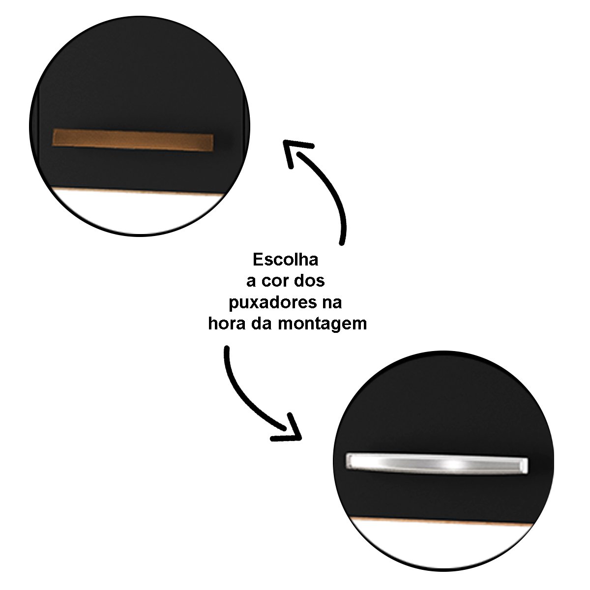 Armário Aéreo de Cozinha 4 Portas 120 cm Lara Savana / Preto