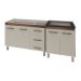 Armário Cozinha Gabinete Pia De 120 Cm Bianca Com Balcão Cooktop 4 Bocas Savana Frente Off-white Jade 