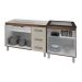 Armário Cozinha Gabinete Pia De 120 Cm Bianca Com Balcão Cooktop 4 Bocas Savana Frente Off-white Jade 