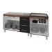 Armário Cozinha Gabinete Pia De 120 Cm Bianca Com Balcão Cooktop 5 Bocas Savana Frente Preta Jade 
