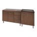 Armário Cozinha Gabinete Pia De 120 Cm Bianca Com Balcão Cooktop 5 Bocas Savana Jade 