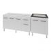 Armário Cozinha Gabinete Pia De 140 cm Camile Com Balcão Cooktop 4 Bocas Branco Jade 