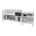 Armário Cozinha Gabinete Pia De 140 cm Camile Com Balcão Multiuso Micro-ondas Branco Serena 