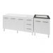 Armário Cozinha Gabinete Pia De 140 cm Carina Com Balcão Cooktop 4 Bocas Branco Jade 