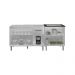 Armário Cozinha Gabinete pia de 120 cm com Balcão Cooktop 4 bocas Branco 
