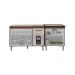 Armário Cozinha Gabinete pia de 120 cm com Balcão Cooktop 5 bocas Savana frente Off-White 