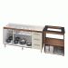 Armário Gabinete Balcão para Pia 138 cm Carina com Balcão para Cooktop 4 Bocas e Forno Elétrico Savana frente Off-White 
