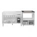 Armário Gabinete pia de 120 cm com Balcão Cooktop 4 Bocas e Forno Branco 