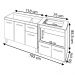 Armário Gabinete pia de 120 cm com Balcão Cooktop 4 Bocas e Forno Branco 