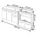 Armário Gabinete pia de 120 cm com Balcão Cooktop 5 Bocas e Forno Branco 