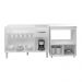 Armário Gabinete pia de 120 cm com Balcão multiuso micro-ondas Forno Elétrico Branco 