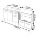Armário Gabinete pia de 120 cm com Balcão multiuso micro-ondas Forno Elétrico Branco 