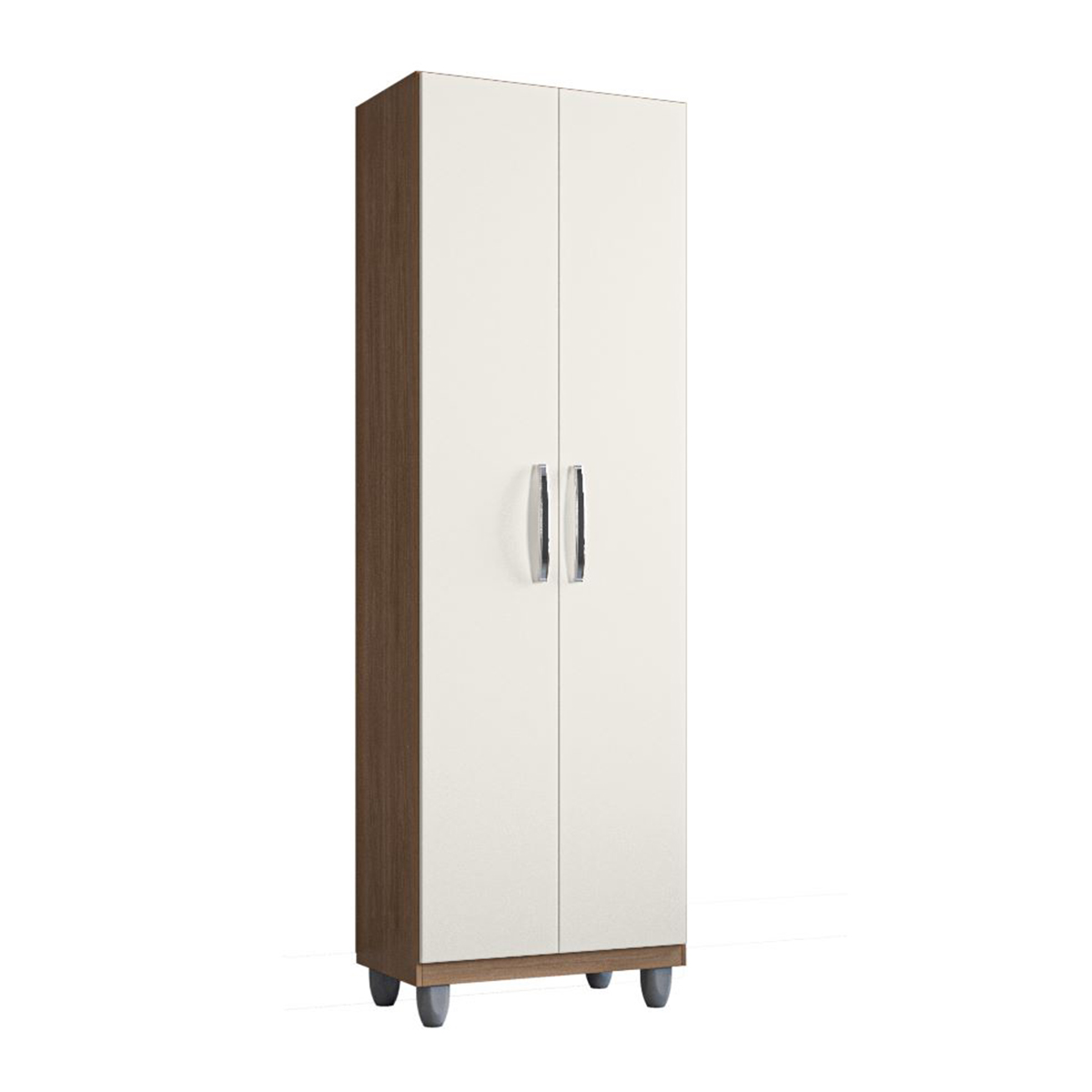 Armário Multiuso Organizador Lavanderia Área de Serviço 2 portas Yago Moblis Móveis Savana/Off-White 