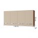Armario Aereo 120 cm 4P Mara Savana Off White Mobbs