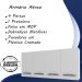 Armario Aereo 4 Portas 120cm 9160 Branco Mobbs