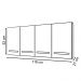 Armario Aereo 4 Portas 120cm 9160 Branco Mobbs