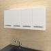 Armario Aereo 4 Portas 120cm 9160 Branco Mobbs