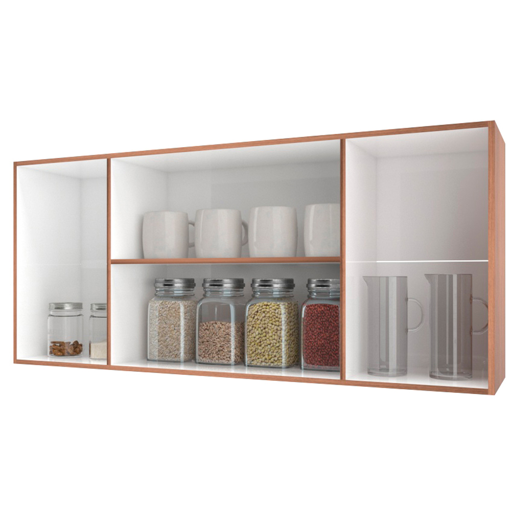 Armario Aereo 4 Portas 120cm 9160 Savana Off White Mobbs