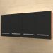 Armario Aereo 4 Portas 120cm 9160 Savana Preto Mobbs