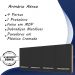 Armario Aereo 4 Portas 120cm 9160 Savana Preto Mobbs