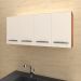 Armario Aereo 4 Portas e Balcao 120cm Savana Off White Mobbs