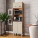 Armario Paneleiro Duplo 197 cm 4P Mara Branco Mobbs cor:Sav Off White