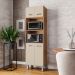 Armario Paneleiro Duplo 197 cm 4P Mara Branco Mobbs cor:Sav Off White
