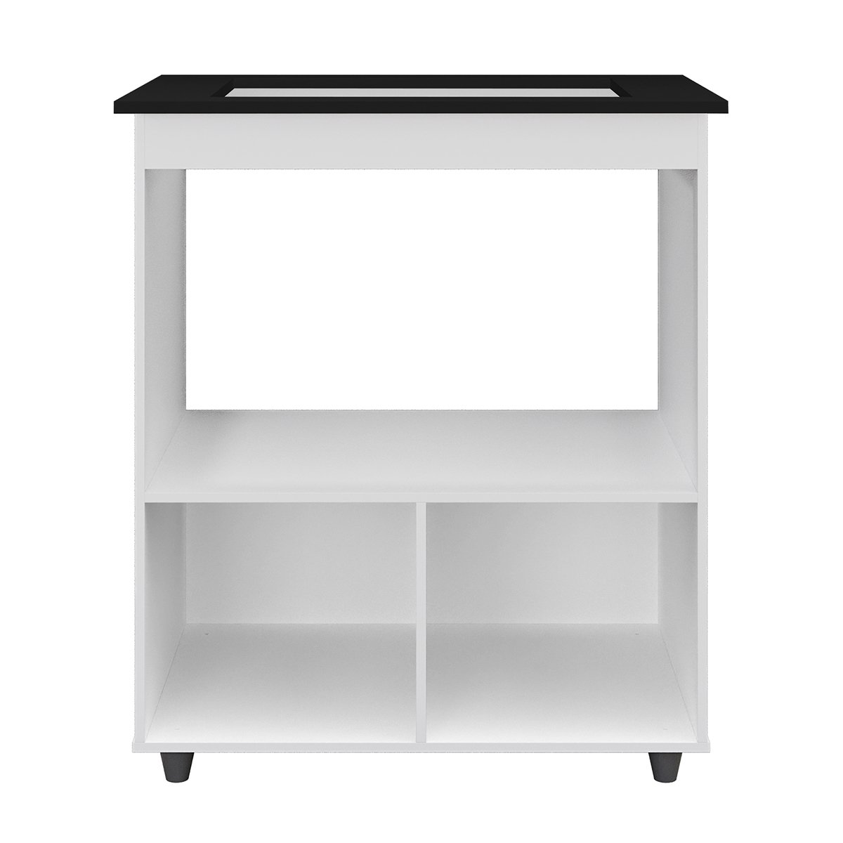 Balcão Cooktop 2 Portas 4 Bocas MDP com Pés Eliana Branco