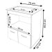 Balcão Cooktop 2 Portas 4 Bocas MDP com Pés Eliana Savana / Off White