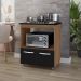 Balcão Cooktop 2 Portas 4 Bocas MDP com Pés Eliana Savana / Preto