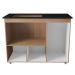 Balcão Cooktop 3 Portas MDP Dobradiças Metálicas Pés Anita Savana / Off White