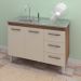 Balcão Cozinha Armário Gabinete para Pia de 120 cm Bianca 2 portas e 3 Gavetas Savana e Off-White 