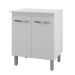 Balcão Multiuso de Cozinha 2 Portas Helena Branco
