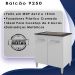 Balcao 70cm Com Tampo Para Cooktop 4 Bocas 9250 Branco Mobbs