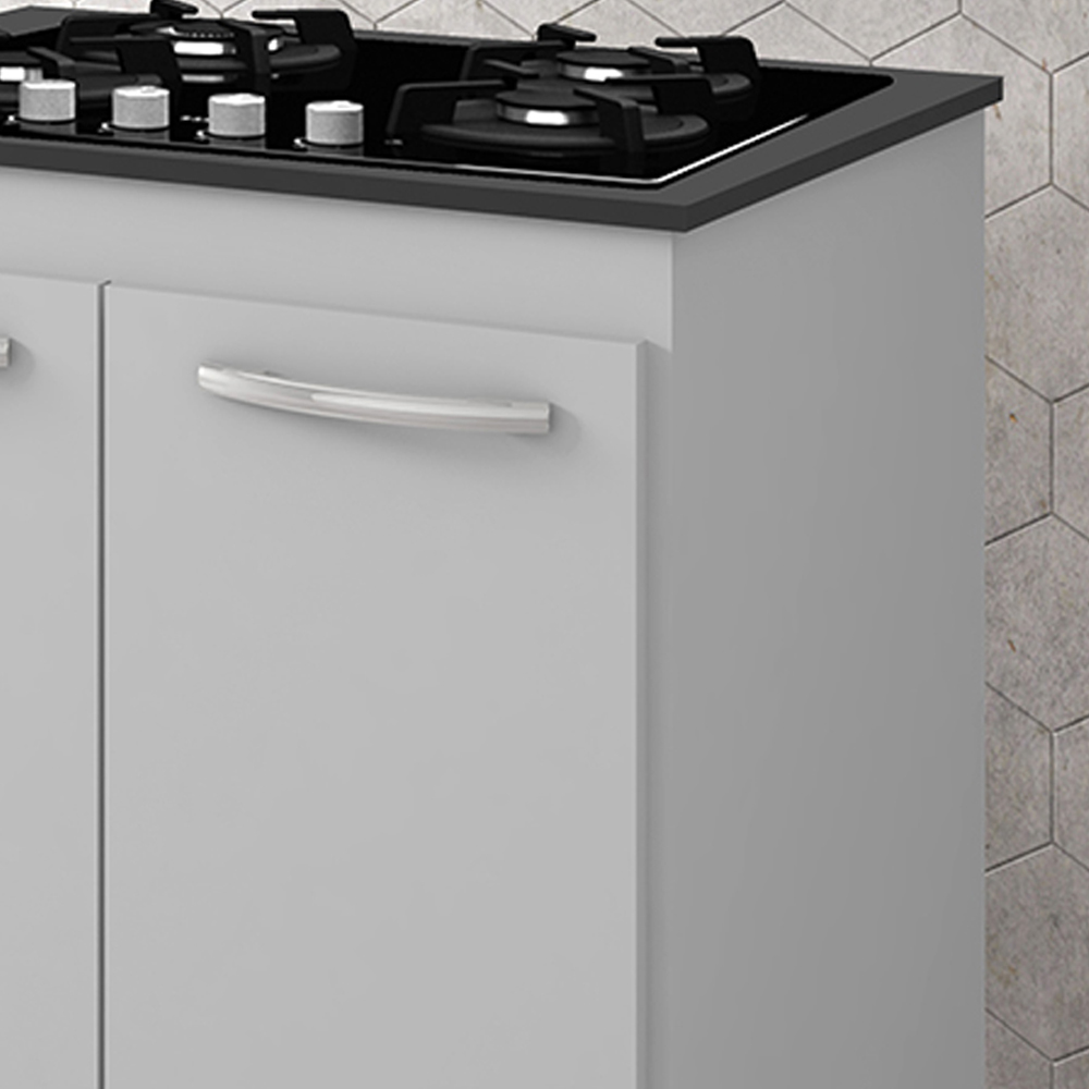 Balcao 70cm Com Tampo Para Cooktop 4 Bocas 9250 Branco Mobbs