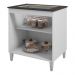 Balcao 70cm Com Tampo Para Cooktop 4 Bocas 9250 Branco Mobbs