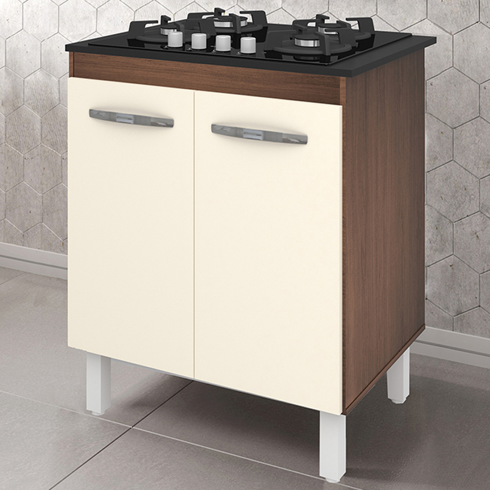 Balcao 70cm Com Tampo Para Cooktop 4 Bocas 9250 Savana Off White Mobbs