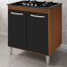 Balcao 70cm Com Tampo Para Cooktop 4 Bocas 9250 Savana Preto Mobbs