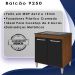 Balcao 70cm Com Tampo Para Cooktop 4 Bocas 9250 Savana Preto Mobbs