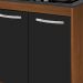 Balcao 70cm Com Tampo Para Cooktop 4 Bocas 9250 Savana Preto Mobbs
